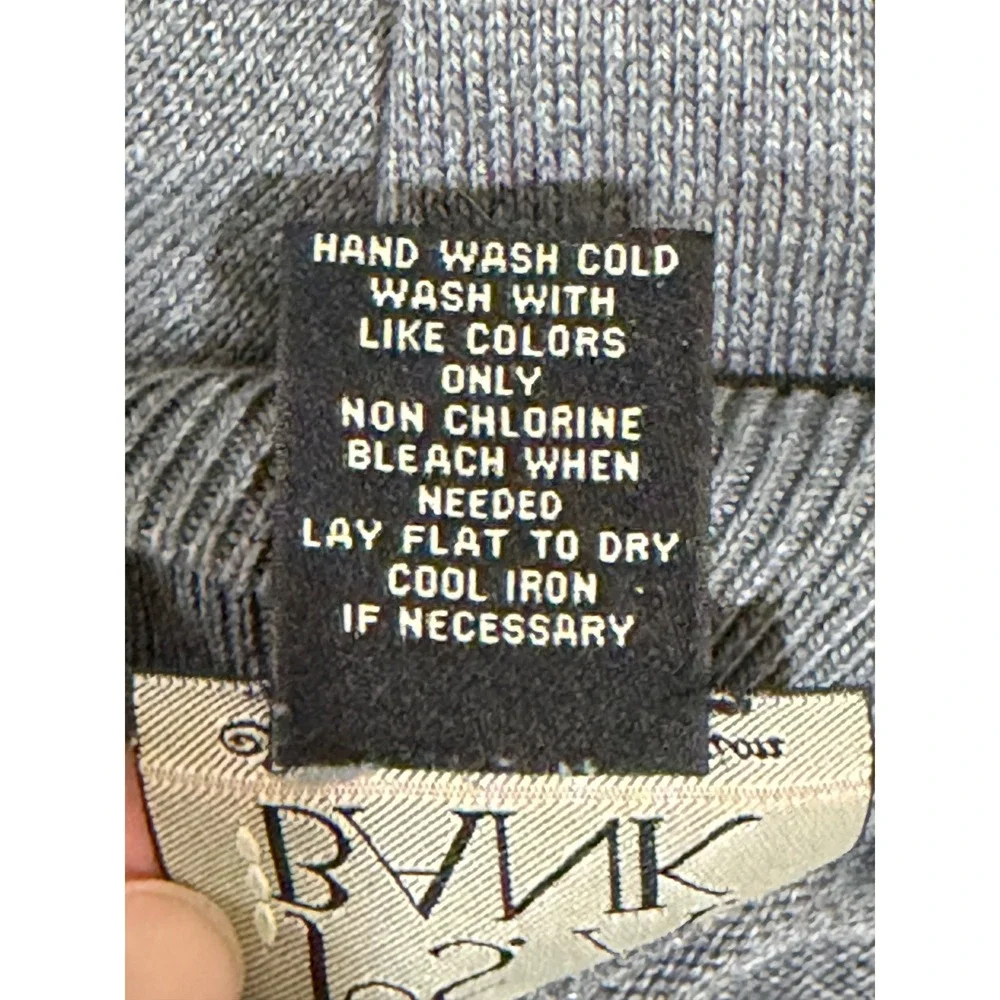 Jos. A. Bank Signature Collection Mens Gray 100% Silk Mock Neck Sweater Large